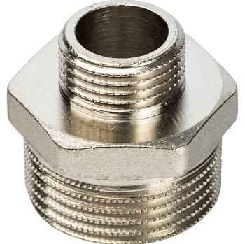 Ниппель переходной Ду 25*15 (1"х1/2") наружная резьба никель STOUT